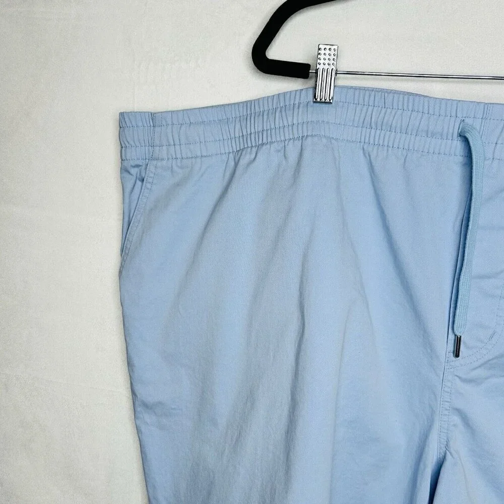 Lands’ End Shorts Men’s 4XL (54-56) Big & Tall Light Blue Outdoor Chino Stretch